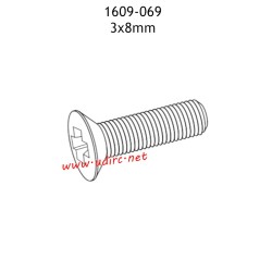 UDIRC UD1609 Parts 3x8mm KM Screws 1609-069