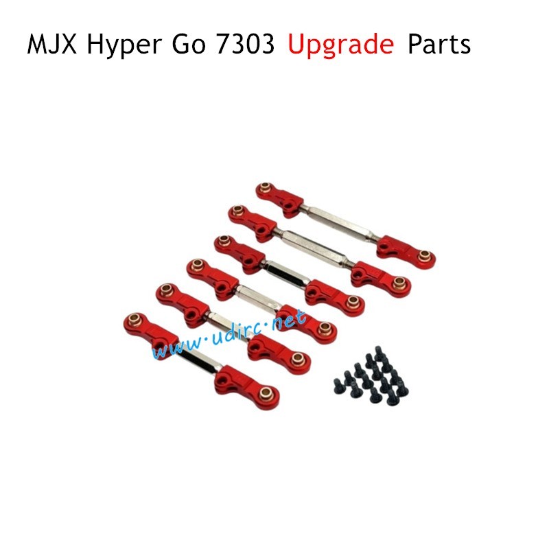 MJX Hyper Go 7303 Upgrade Parts Metal Adjustable Tie Rods Red P73240