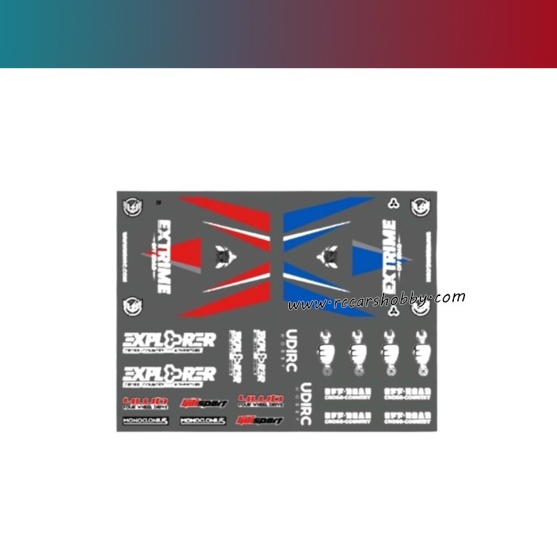 UDIRC UCX2405 Parts Car Sticker