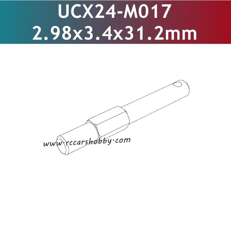 UDIRC UCX2405 RC Car Parts 2.98x3.4x31.2mm Gear Spindle UCX24-M017