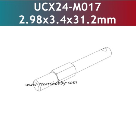 UDIRC UCX2405 RC Car Parts 2.98x3.4x31.2mm Gear Spindle UCX24-M017