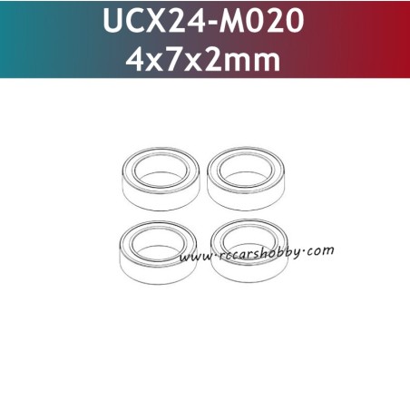 UDIRC UCX2405 RC Car Parts 4x7x2mm Ball Bearings UCX24-M020