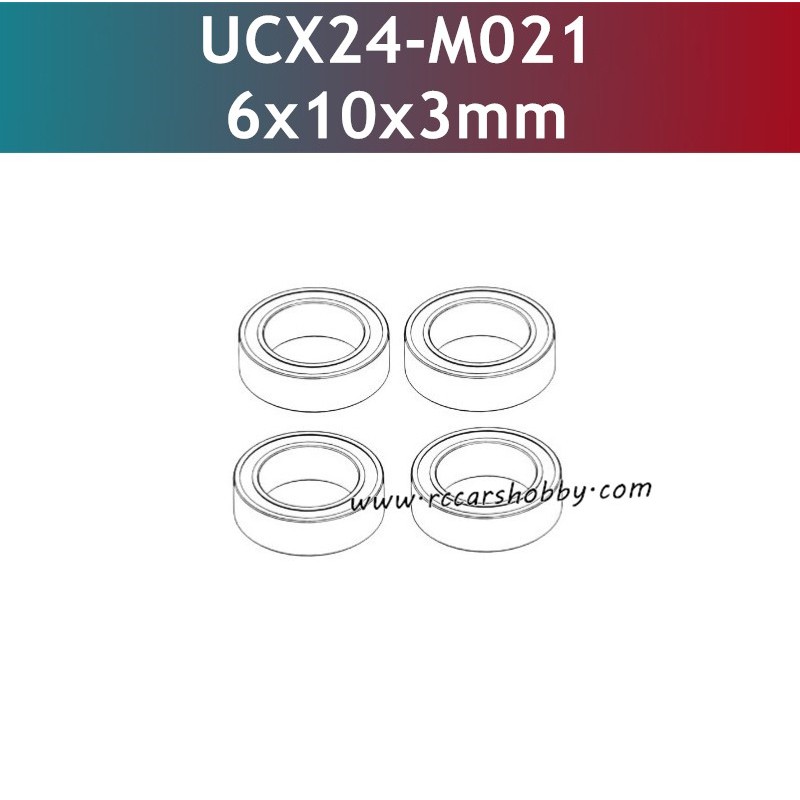UDIRC UCX2405 RC Car Parts 6x10x3mm Ball Bearings UCX24-M021