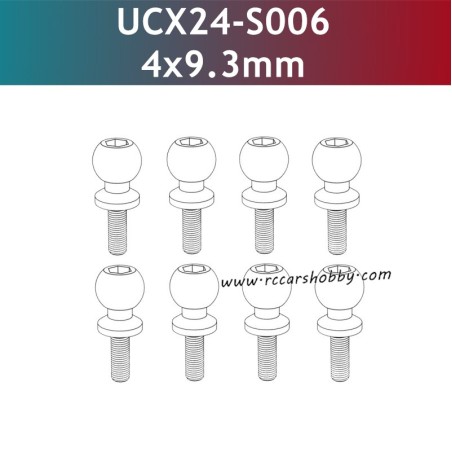 UDIRC UCX2405 Parts 4x9.3mm Hollow Ball Screw UCX24-S006