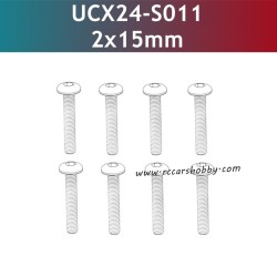 UDIRC UCX2405 Parts 2x15mm TM Hexagon Socket Button Head Machine Screw UCX24-S011