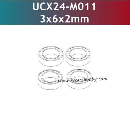 UDIRC UCX2405 RC Car Parts 3x6x2.5mm Ball Bearings UCX24-M011