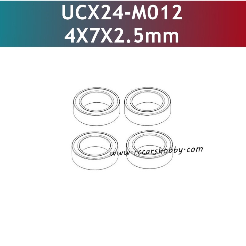 UDIRC UCX2405 RC Car Parts 4x7x2.5mm Ball Bearing UCX24-M012