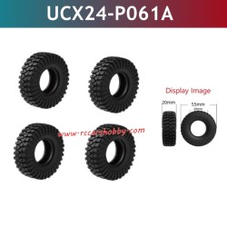 UDIRC UCX2405 1/24 Snow Leopard RC Car Upgrade Parts Wheels without Bindings UCX24-P061A