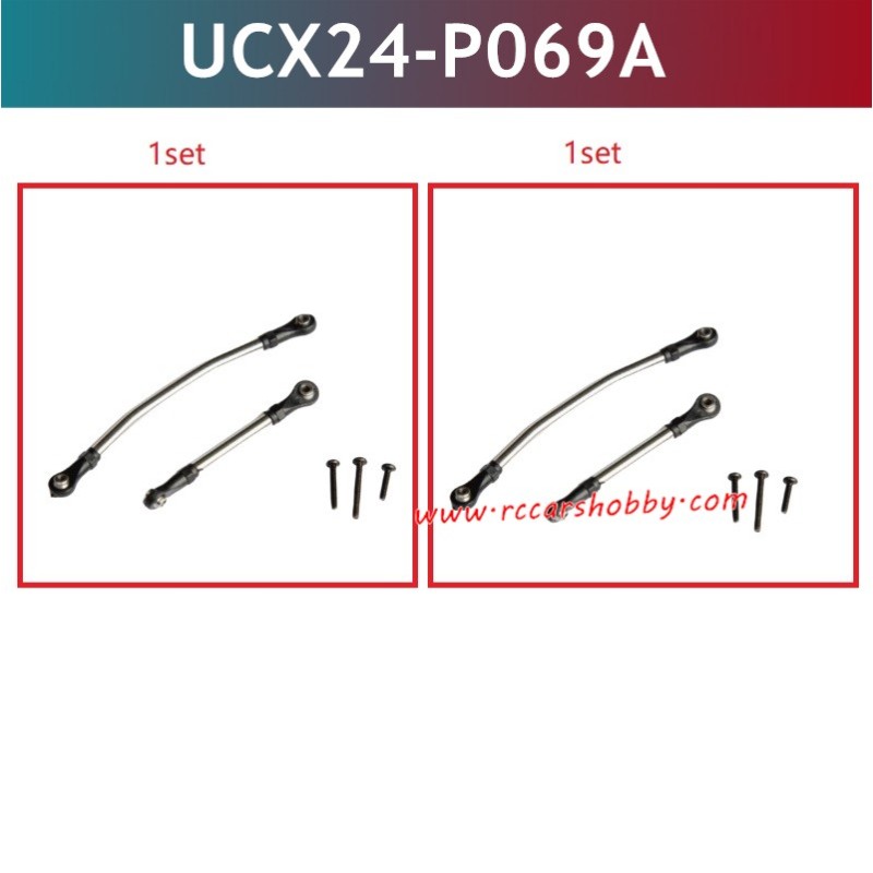 UDIRC UCX2405 RC Car Upgrade Parts Brushless Metal Steering Tie Rods UCX24-P069A