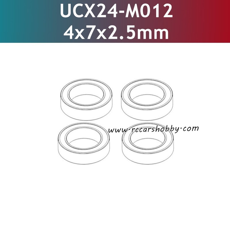 UDIRC UCX2402 RC Car Parts 4x7x2.5mm Ball Bearing UCX24-M012