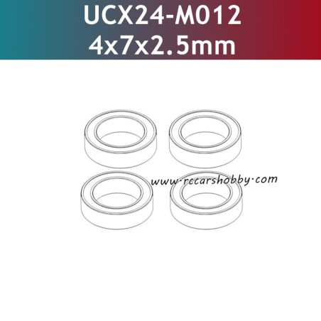 UDIRC UCX2402 RC Car Parts 4x7x2.5mm Ball Bearing UCX24-M012