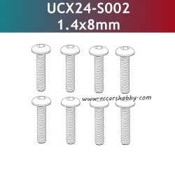 UDIRC UCX2402 Parts 1.4x8mm PM Hexagon Socket Button Head Machine Screw UCX24-S002
