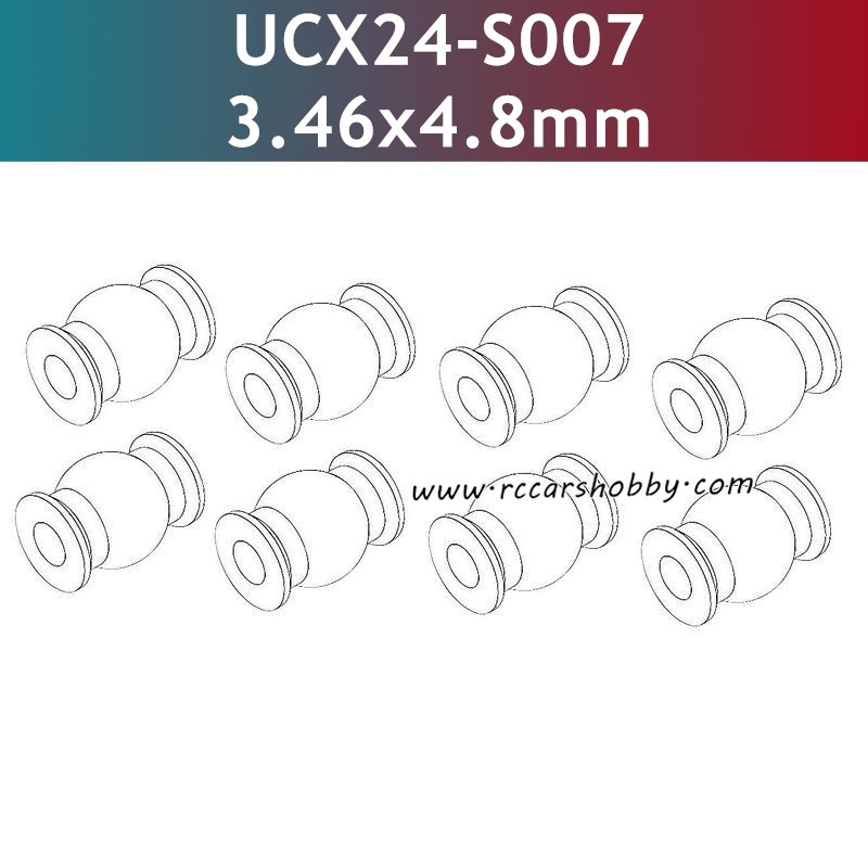 UDIRC UCX2402 Parts 3.46x4.8mm Hollow Ball Screws UCX24-S007