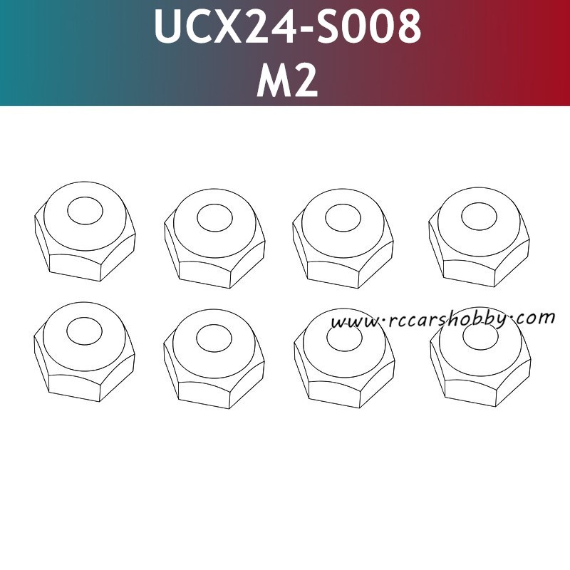 UDIRC UCX2402 Parts Hex Flanged Nylon Lock Nut UCX24-S008