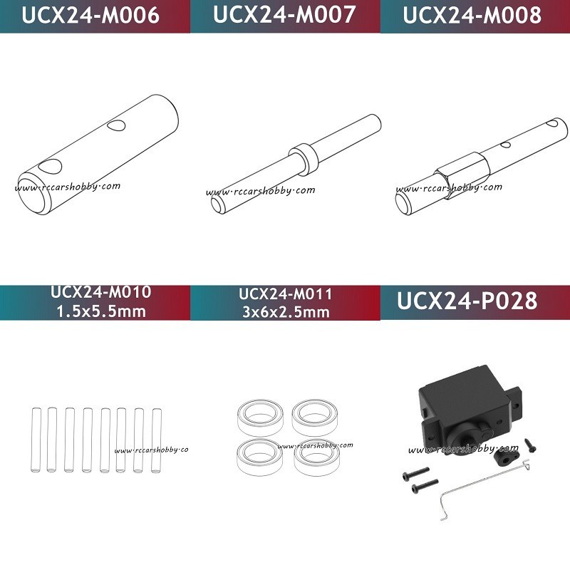 UDIRC UCX2401 1/24 Scale Upgrade Parts Center Gearbox Kit