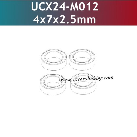 UDIRC UCX1801 Parts 4x7x2.5mm Ball Bearing UCX24-M012