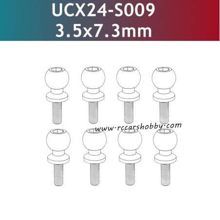 UDIRC UCX1801 Parts 3.5x7.3mm Hollow Ball Screw UCX24-S009