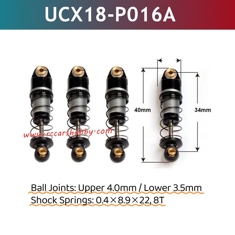 UDIRC UCX1801 Upgrade Parts Shock Absorber UCX24-P016A