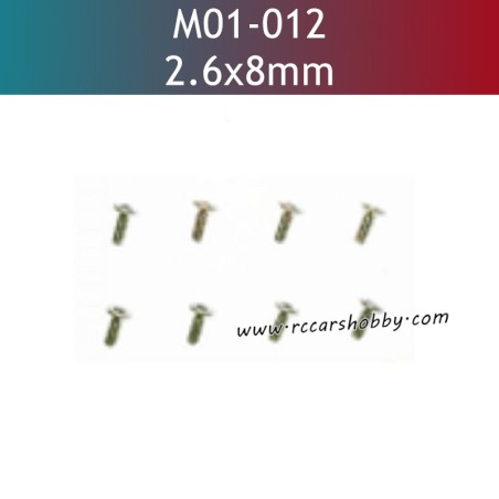 UDIRC UD1201 Parts 2.6X8MM KB Hexagon Socket Countersunk Head Tapping Screws M01-012