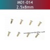 UDIRC UD1201 Parts 2.5X8MM KB Hexagon Socket Countersunk Head Machine Threaded Screws M01-014