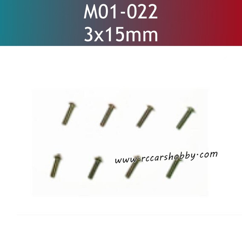 UDIRC UD1201 Parts 3X15MM TM Hexagon Socket Machine Screws M01-022
