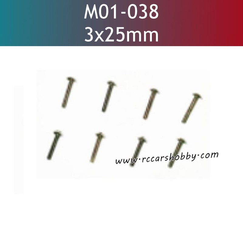 UDIRC UD1201 Parts 3x25mm TM Hexagon Socket Button Head Machine Screw M01-038