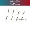 UDIRC UD1201 Parts 3x25mm TM Hexagon Socket Button Head Machine Screw M01-038