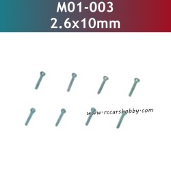 2.6x10mm HB Hexagon Socket Cup Head Self-Tapping Screws M01-003 Parts for UDIRC UD1202 RC Car