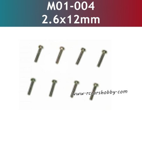 2.5X10MM HM Hexagon Socket Head Cap Screws M01-008 Parts for UDIRC UD1202 RC Car