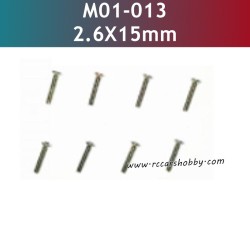 2.6x15MM KB Hexagon Socket Countersunk Head Self-Tapping Screws M01-013 Parts for UDIRC UD1202 RC Car