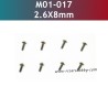2.6X8MM TB Hexagon Socket Flat Round Head Self Tapping Screws M01-017 Parts for UDIRC UD1202 RC Car