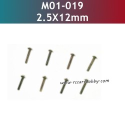 2.5X12MM TM Hexagon Socket Flat Round Head Self Tapping Screws M01-019 Parts for UDIRC UD1202 RC Car