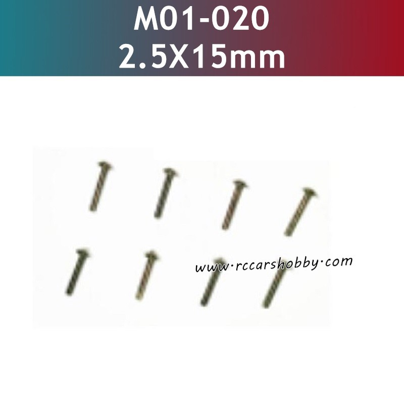 2.5X15MM TM Hexagon Socket Flat Round Head Self Tapping Screws M01-020 Parts for UDIRC UD1202 RC Car