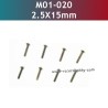 2.5X15MM TM Hexagon Socket Flat Round Head Self Tapping Screws M01-020 Parts for UDIRC UD1202 RC Car