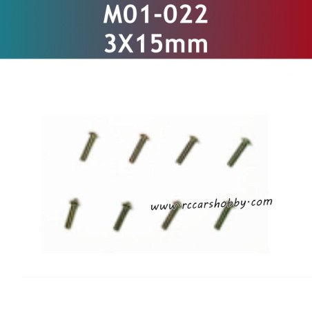 3X15MM TM Hexagon Socket Flat Round Head Self Tapping Screws M01-022 Parts for UDIRC UD1202 RC Car