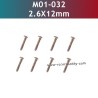 2.6X12MM TB Hexagon Socket Flat Round Head Self Tapping Screws M01-032 Parts for UDIRC UD1202 RC Truck