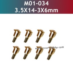 3.5X14+3X6MM Hexagon Socket Flat Round Head Step Screws M01-034 Parts for UDIRC UD1202 RC Truck