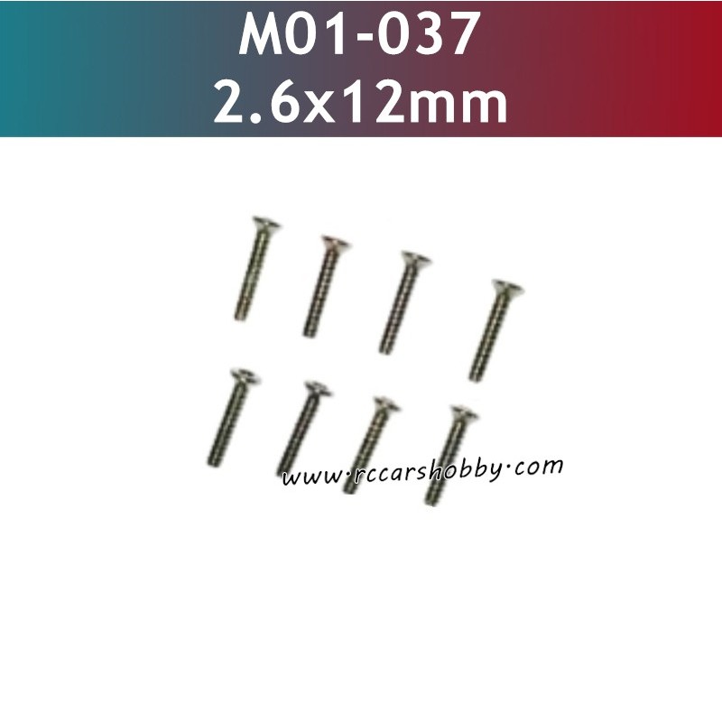 2.6x12MM Hex Socket Countersunk Self Tapping Screw M01-037 Parts for UDIRC UD1202 RC Truck