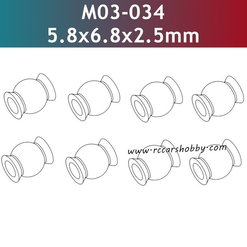UDIRC 1001 1002 1002SE Parts 5.8x6.8x2.5mm Hollow Ball M05-034