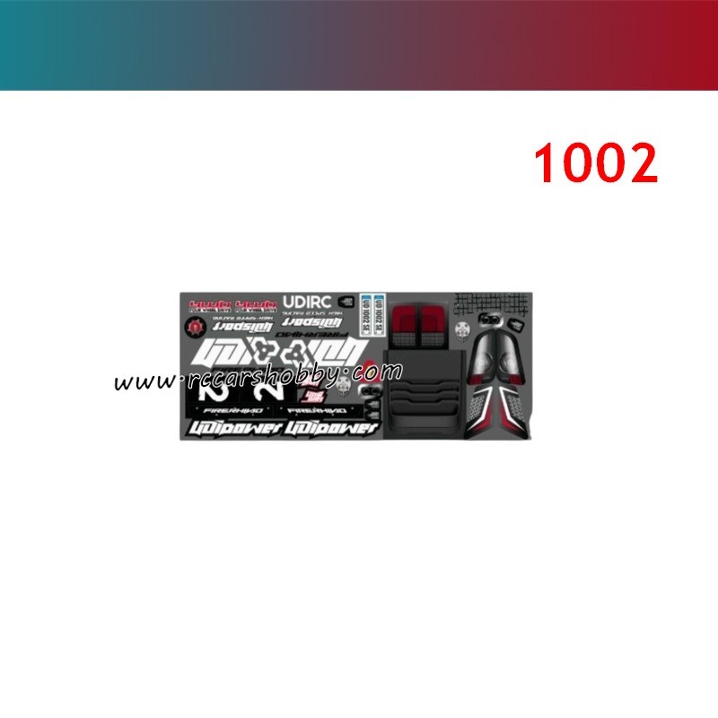 UDIRC 1002 1002se RC Car Parts Body Sticker for Youth Edition