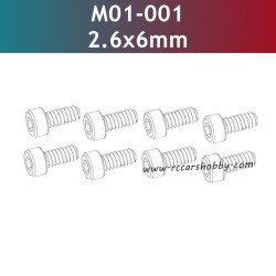 UDIRC 1001 1002 1002SE Parts 2.6x6mm Hexagon Socket Head Cap Tapping Screws M01-001