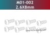 UDIRC 1001 1002 1002SE Parts 2.6x8mm Hexagon Socket Head Cap Tapping Screws M01-002