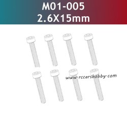 UDIRC 1001 1002 1002SE Parts 2.6x15mm Hexagon Socket Head Cap Tapping Screws M01-005