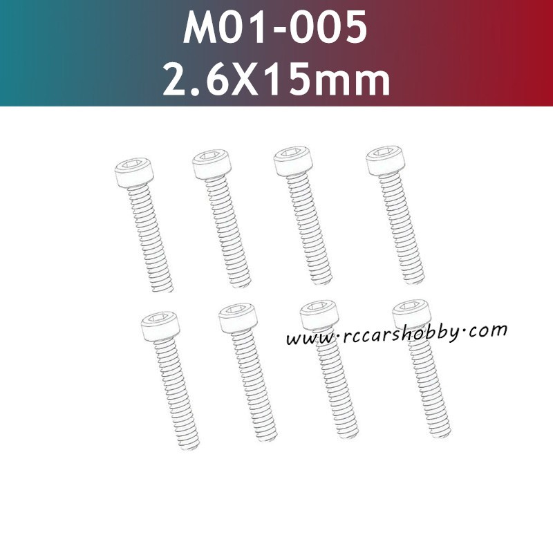 UDIRC 1001 1002 1002SE Parts 2.6x15mm Hexagon Socket Head Cap Tapping Screws M01-005