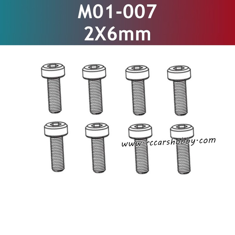 UDIRC 1001 1002 1002SE Parts 2x6mm Hexagon Socket Head Cap Tapping Screws M01-007