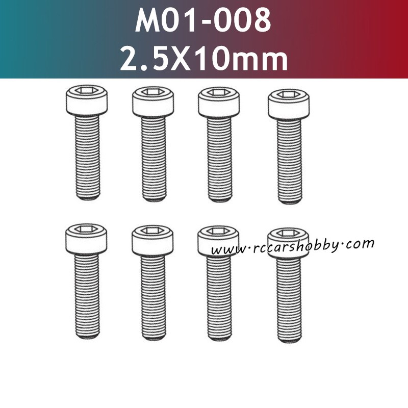 UDIRC 1001 1002 1002SE Parts 2.5x10mm Hexagon Socket Head Cap Machine Screw M01-008