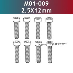 UDIRC 1001 1002 1002SE Parts 2.5x12mm Hexagon Socket Head Cap Machine Screw M01-009