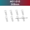 UDIRC 1001 1002 1002SE Parts 3x8mm Hexagon Socket Head Cap Machine Screw M01-010