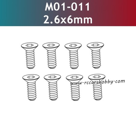 UDIRC 1001 1002 1002SE Parts 2.6x6mm Hexagon Socket Countersunk Head Tapping Screw M01-011