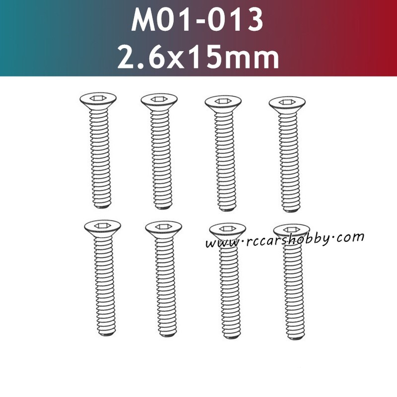 UDIRC 1001 1002 1002SE Parts 2.6x15mm Hexagon Socket Countersunk Head Tapping Screw M01-013